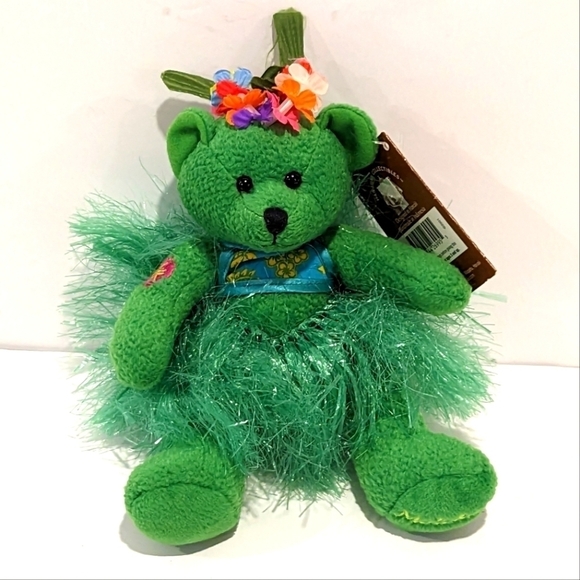 HAWAIIAN Collectibles Kukui green bear plush - Picture 1 of 9